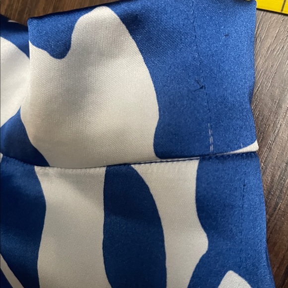 NWT House Of Harlow 1960 Palazzo Pants blue white wide leg high waist small - Picture 12 of 16